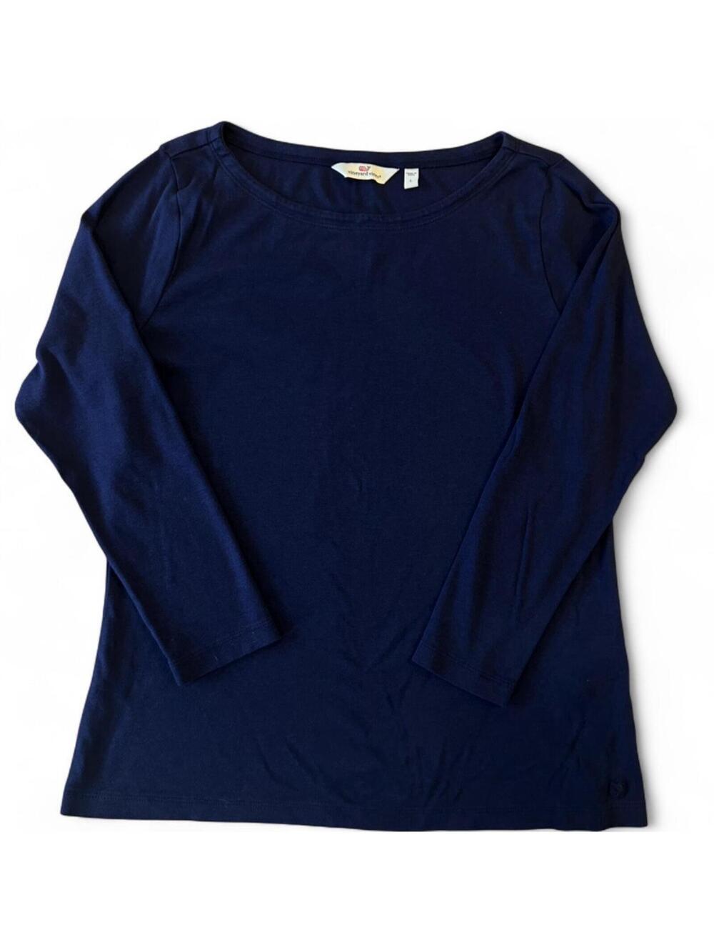 Vineyard Vines Women’s Large Navy Blue Long Sleeve Shirt Solid